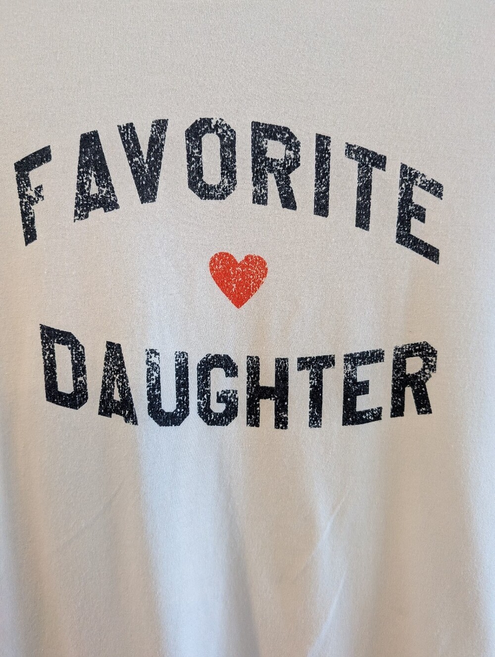 Favorite Daughter Heart Graphic Tee Shirt Top White Short Sleeve Women's Size S - Picture 5 of 15